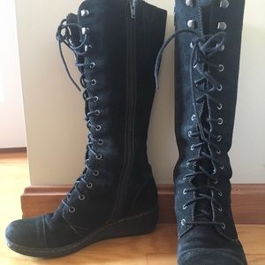 Born lace up wedge boots